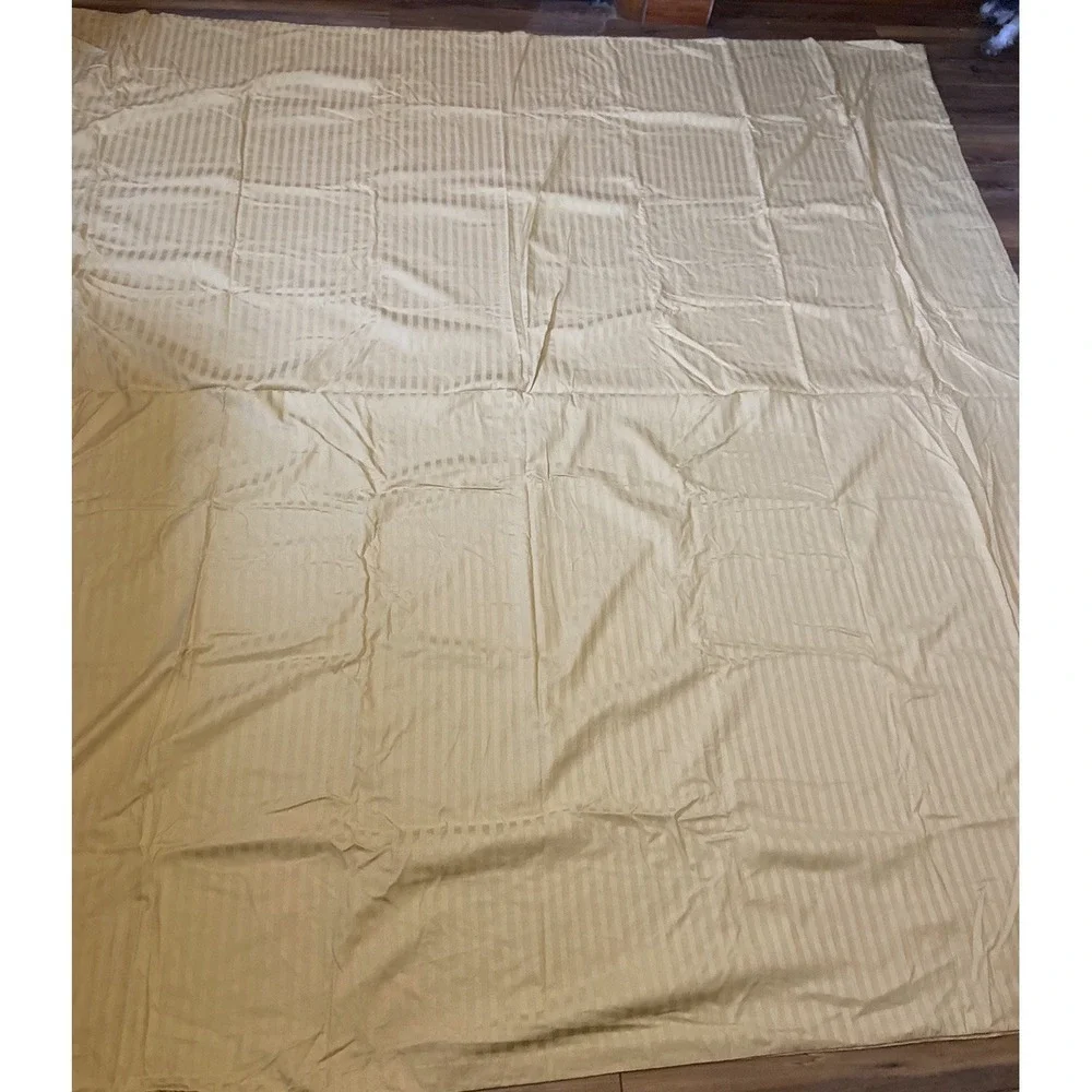 Egyptian Cotton‎ 100% Duvet Set Queen Damask Stripes In Taupe 3pc